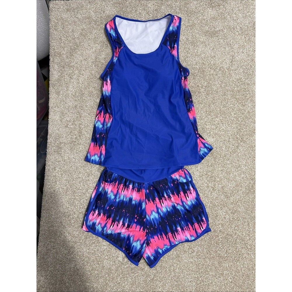 Womens 2 piece tankini swimsuit Running Shirts Size M